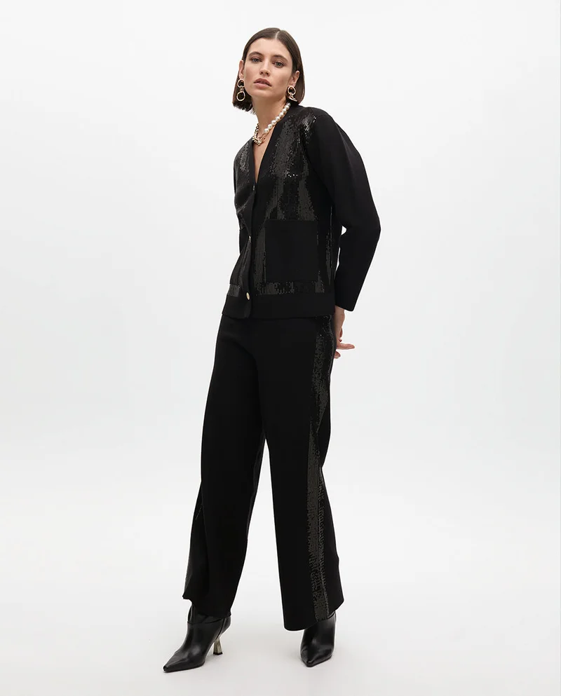 لولا كساديمونت Sequined Side Knit Pants